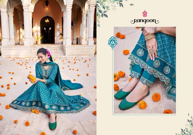 Sangini By Rangoon Rayon Embroidery Readymade Suits Wholesale Market In Surat